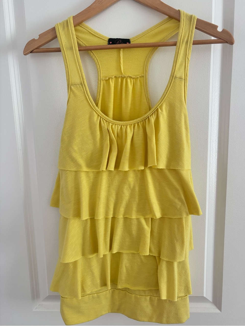 y2k ruffled tiered top
